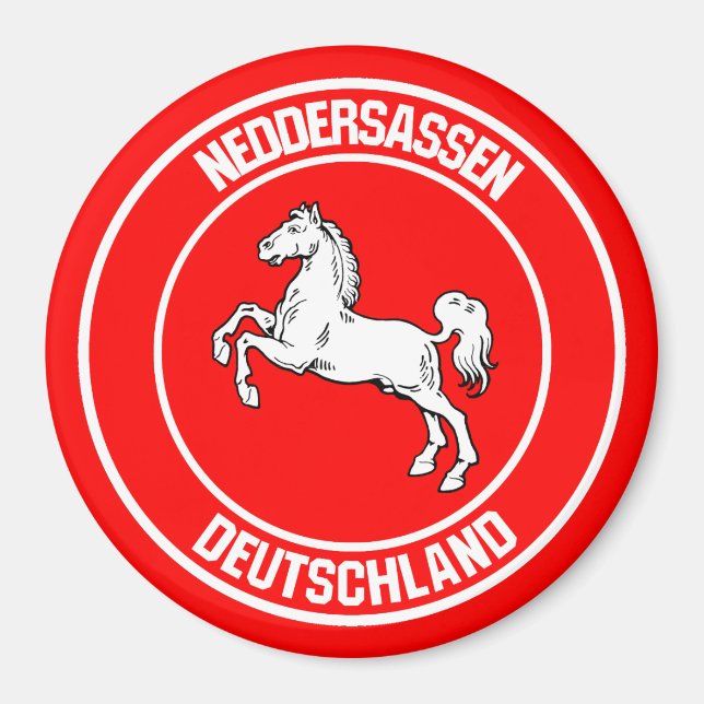 Lower Saxony Round Emblem Magnet (Front)
