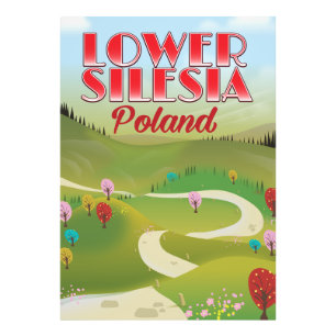 lower Silesia Poland travel poster