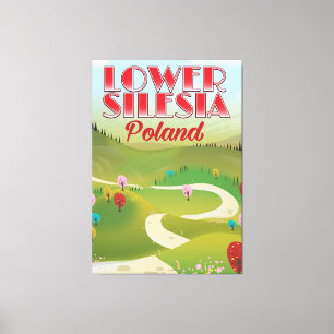 lower Silesia Poland travel poster Canvas Print