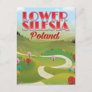 lower Silesia Poland travel poster Postcard