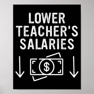 Lower Teachers Salaries Apparel Poster