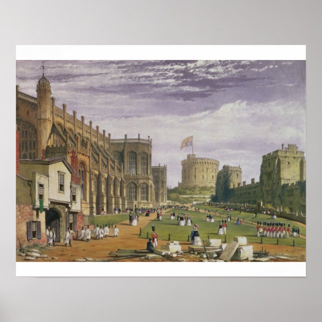 Lower Ward with a view of St George's Chapel and t Poster (Front)