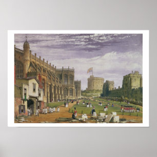 Lower Ward with a view of St George's Chapel and t Poster