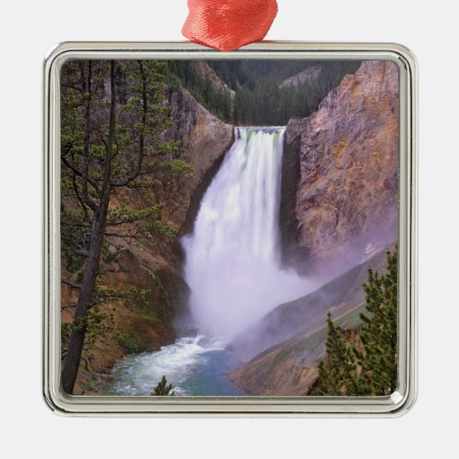 Lower Yellowstone Falls, Grand Canyon of Metal Ornament (Front)