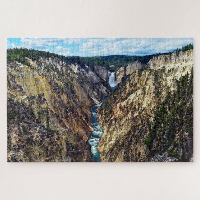 Lower Yellowstone Falls, Yellowstone National Park Jigsaw Puzzle (Horizontal)