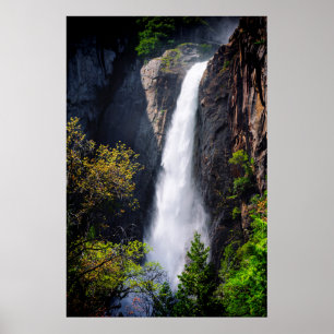 Lower Yosemite Falls Cascading Poster