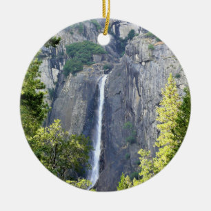 Lower Yosemite Falls, Yosemite National Park, CA Ceramic Ornament