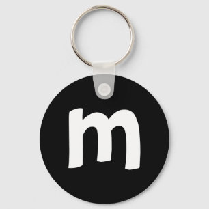 Lowercase Alphabet m Keychain