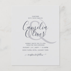 LOWEST BUDGET Calligraphy Ampersand Wedding Flyer