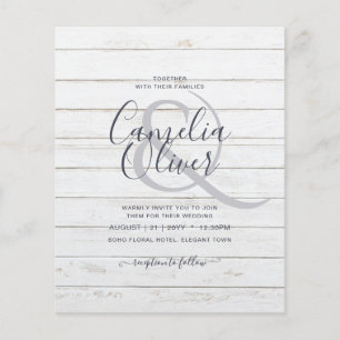 LOWEST BUDGET Calligraphy Ampersand Wedding Flyer