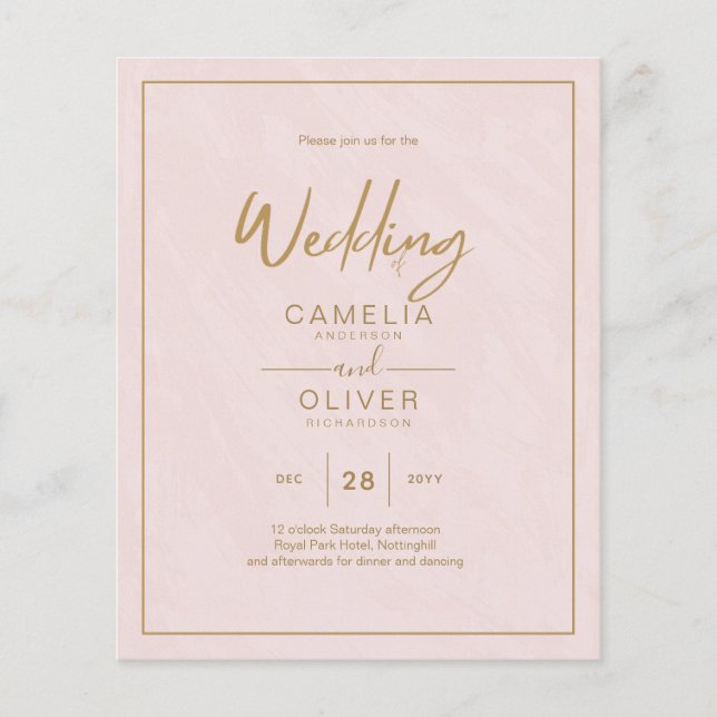 LOWEST BUDGET Gold Text Script Elegant Modern Flyer (Front)