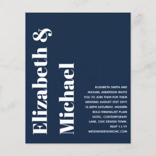 Lowest Budget Modern Bold Text Wedding Invitation Flyer
