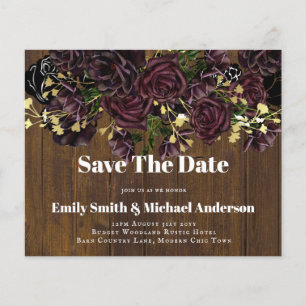 Lowest Budget Wedding FLYERS Dark Plum Marsala