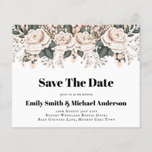 Lowest Budget Wedding FLYERS Pink Flowers Girly