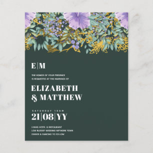 Lowest Budget Wedding FLYERS Purple Flowers