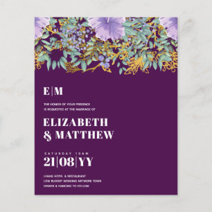 Lowest Budget Wedding FLYERS Purple Flowers
