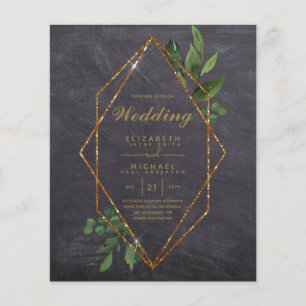 LOWEST BUDGET Wedding Invitations Greenery Frame Flyer