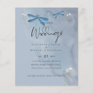 LOWEST PRICED Dragon Flies Dusty Blue Wedding Flyer