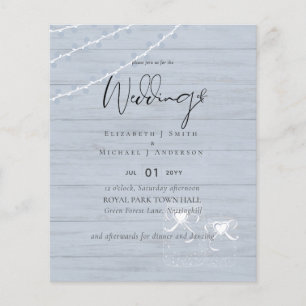 LOWEST PRICED Mason Jars Dusty Blue Wedding Flyer