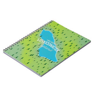 Loweswater Lake, lake district, travel map. Notebook