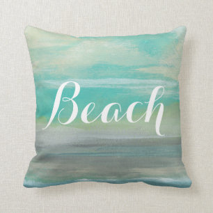 Lowland Beach I Throw Pillow