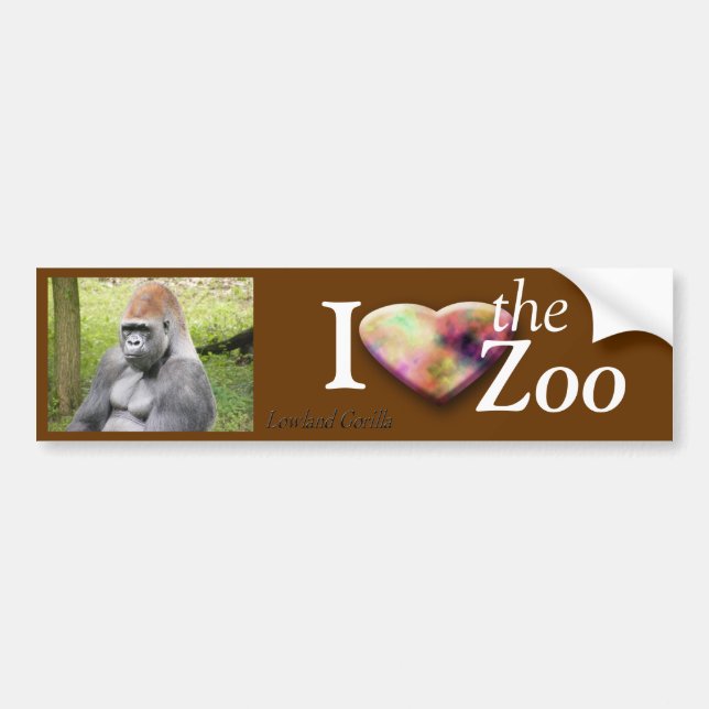 Lowland Gorilla Bumper Sticker (Front)