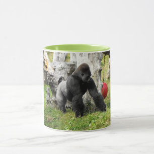 Lowland silverback gorilla walking mug
