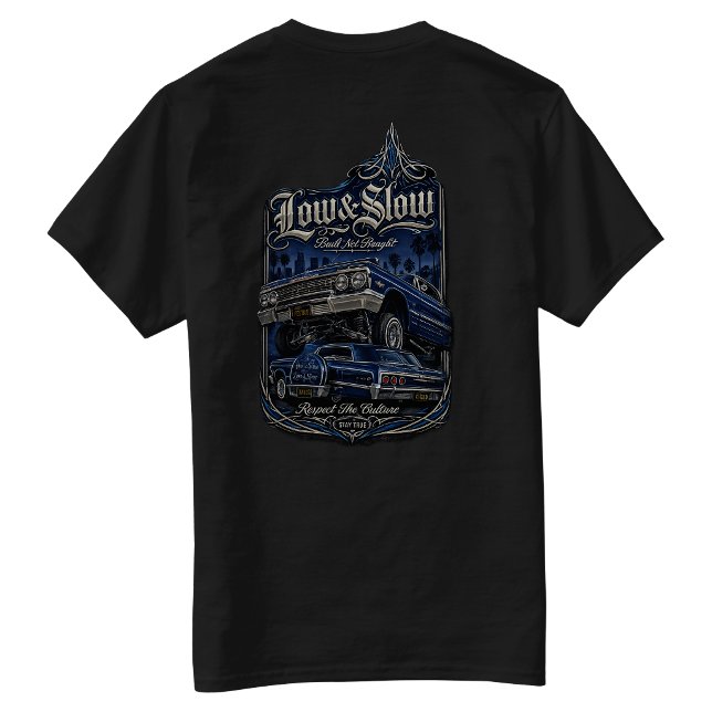 Lowrider Built Not Bought back-hit T-shirt (Lowrider Built Not Bought back-hit T-shirt)