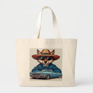 Lowrider Fox Large Tote Bag