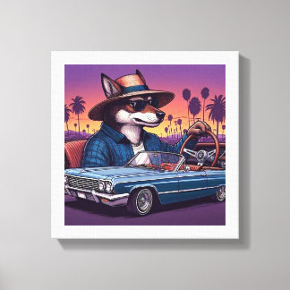 Lowrider Wolfy Canvas Print