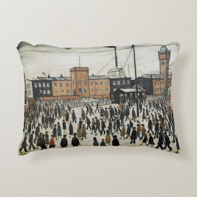 Lowry cushion, going to work decorative pillow (Front)
