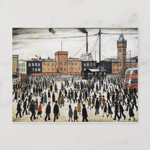 lowry going to work design postcard