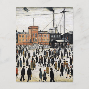 lowry going to work design postcard