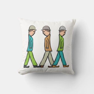 Lowry Matchstick Men Throw Pillow