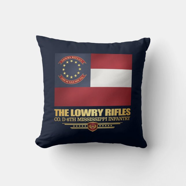 Lowry Rifles Throw Pillow (Front)