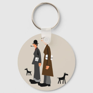 Lowry-style figures keychain