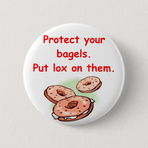 lox and bagels 2 inch round button