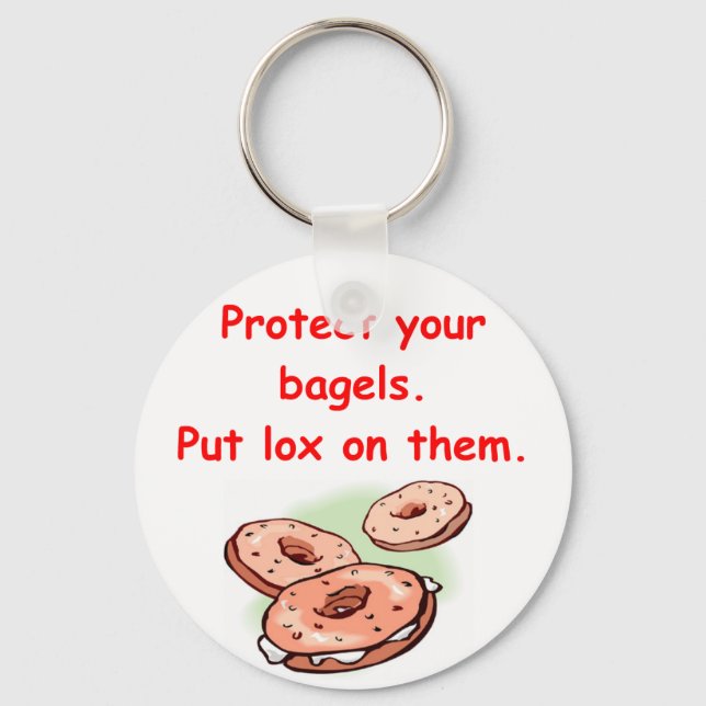 lox and bagels keychain (Front)
