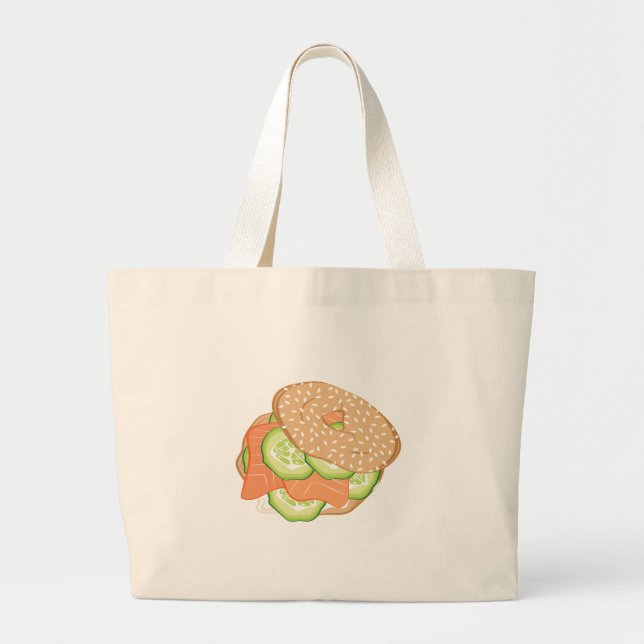 Lox & Bagel Large Tote Bag (Front)