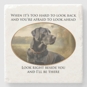 Loyal Black Lab Stone Coaster