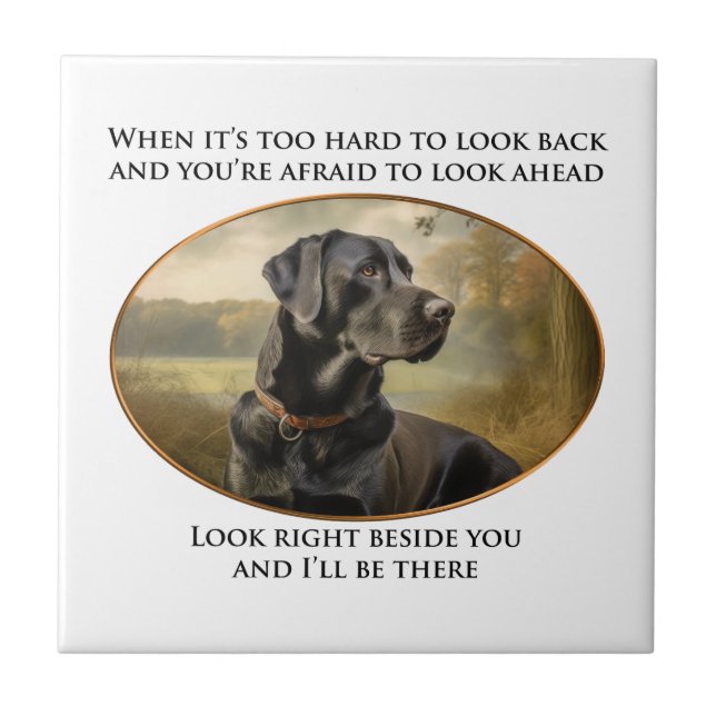 Loyal Black Lab Tile (Front)
