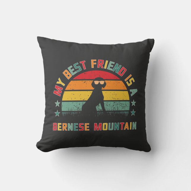 loyal companion love bernese throw pillow (Front)