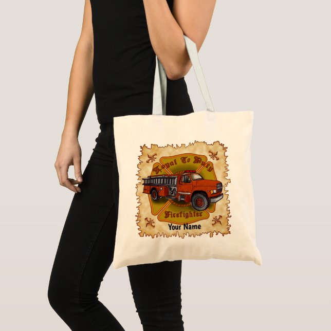 Loyal Firetruck firefighters Tote Bag (Front (Product))