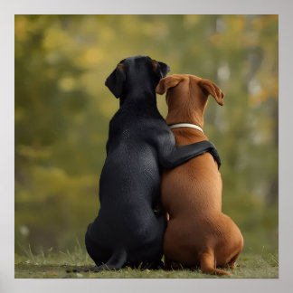 Loyal Friends Dog Photography Poster