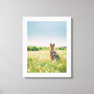 Loyal Gaze in the Meadow Canvas Print
