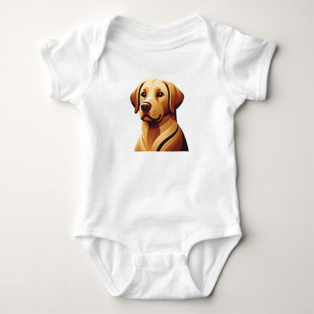 Loyal Labrador Retriever Baby Bodysuit (Front)