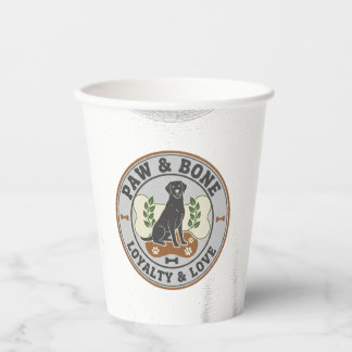 Loyal Paws Vintage Emblem Paper Cups
