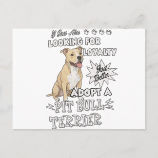 Loyal Pit Bull Terrier Advocate Holiday Postcard