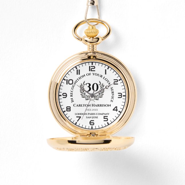 Loyal Service Appreciation Award. Personalize  Watch (Front)