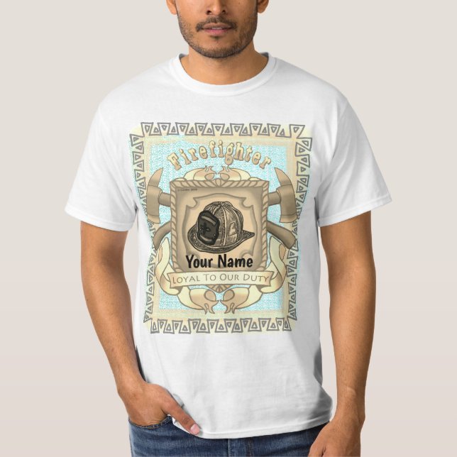 Loyal Shield  FireFighter  t-shirt (Front)